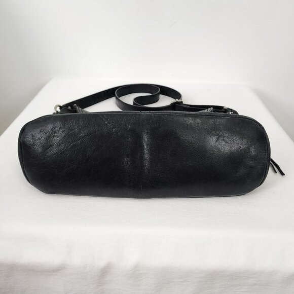 The Sak Black Leather Crossbody Adjustable Strap Rock Boho Grunge Costal Cowgirl - Picture 7 of 16